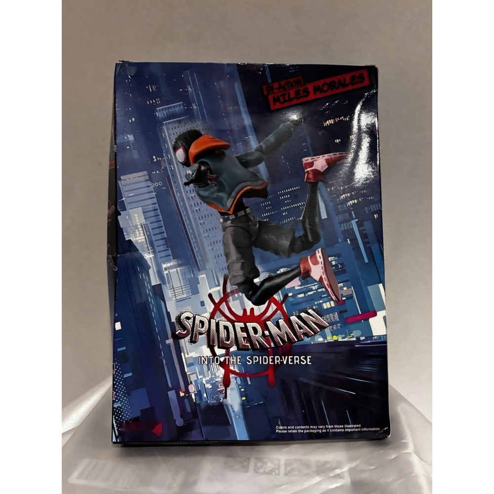 Spider-Man Action Figure Miles Morales Into The Spider Verse Toy Gift With Box[C